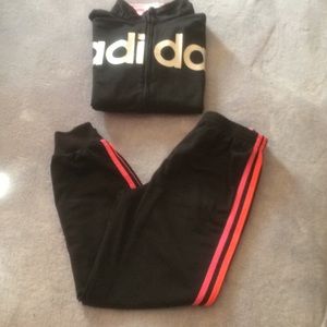 Adidas jogging suit little girl